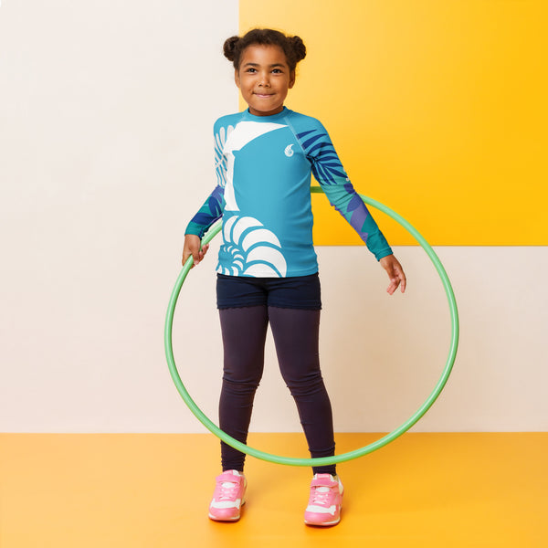 avant ecole - Lycra Manche Longue UPF50 Enfant 2-7 Bleu Ciel - Couleurs Lagon
