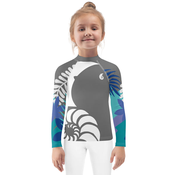 avant - Lycra Manche Longue UPF50 Enfant 2-7 Gris - Couleurs Lagon