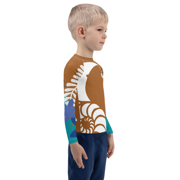 droite - Lycra Manche Longue UPF50 Enfant 2-7 Caramel - Couleurs Lagon
