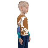 droite - Lycra Manche Longue UPF50 Enfant 2-7 Caramel - Couleurs Lagon