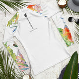 Couleurs Lagon - Lycra Rashguard Homme UV50+ BLANC FLORALE HIBISCUS II