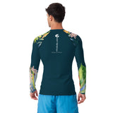 Couleurs Lagon - Lycra Rashguard Homme UV50+ SAPIN FLORALE HIBISCUS II