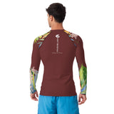 Couleurs Lagon - Lycra Rashguard Homme UV50+ TERRE FLORALE HIBISCUS II