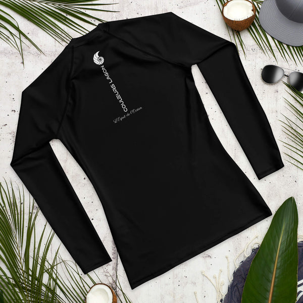 dos a plat - Lycra Compression Homme UV50+ All Black - Couleurs Lagon
