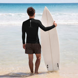 dos surf plage - Lycra Compression Homme UV50+ All Black - Couleurs Lagon