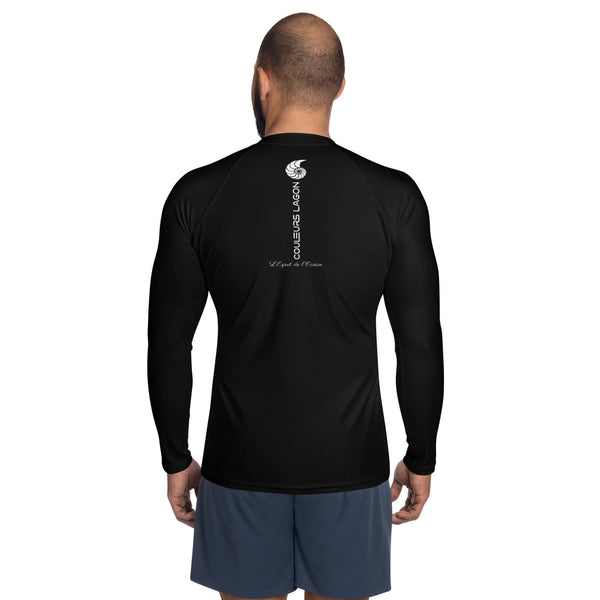 dos - Lycra Compression Homme UV50+ All Black - Couleurs Lagon