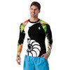 Couleurs Lagon - Lycra Rashguard Homme UV50+ NOIR FLORALE HIBISCUS