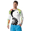 Couleurs Lagon - Lycra Rashguard Homme UV50+ BLANC FLORALE HIBISCUS