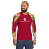 Couleurs Lagon - Lycra Rashguard Homme UV50+ CARMIN FLORALE HIBISCUS II