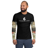 avant - Lycra Compression Homme UV50+ NOIR Manchette Coquillage - Couleurs Lagon