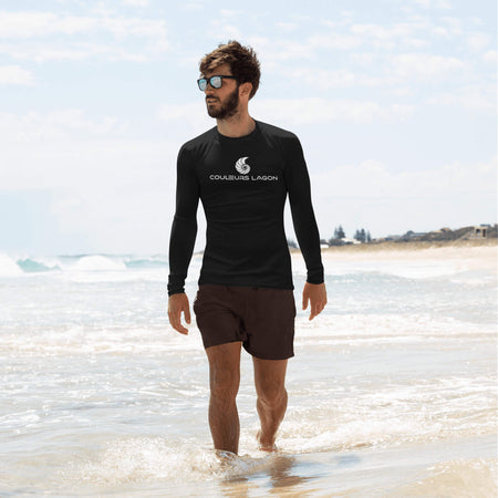 avant plage - Lycra Compression Homme UV50+ All Black - Couleurs Lagon