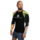 Couleurs Lagon - Lycra Rashguard Homme UV50+ NOIR FLORALE HIBISCUS II