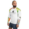 Couleurs Lagon - Lycra Rashguard Homme UV50+ BLANC FLORALE HIBISCUS II