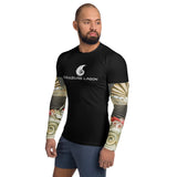 avant G - Lycra Compression Homme UV50+ NOIR Manchette Coquillage - Couleurs Lagon