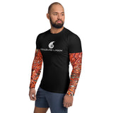 av G - Lycra Compression Homme UV50+ NOIR Manchette Gorgone Rouge - Couleurs Lagon