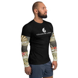 avant D - Lycra Compression Homme UV50+ NOIR Manchette Coquillage - Couleurs Lagon