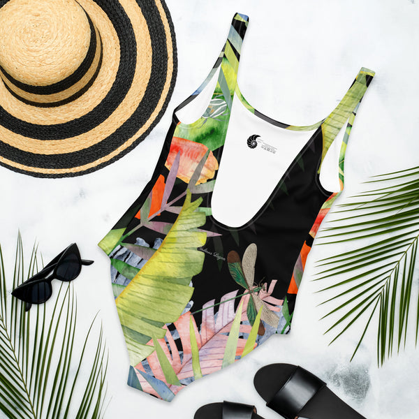 Maillot de Bain 1 Pièce Couleurs Lagon NOIR LIBELLULE