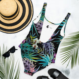 Maillot de Bain 1 Pièce Couleurs Lagon NOIR FLORALE COLEOPTERE