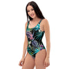 Maillot de Bain 1 Pièce Couleurs Lagon NOIR FLORALE COLEOPTERE