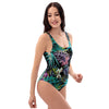 Maillot de Bain 1 Pièce Couleurs Lagon NOIR FLORALE COLEOPTERE