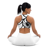 dos yoga - Brassière de sport rembourrée NAUTILE blanc – maintien medium – Couleurs Lagon