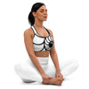 yoga - Brassière de sport rembourrée NAUTILE blanc – maintien medium – Couleurs Lagon