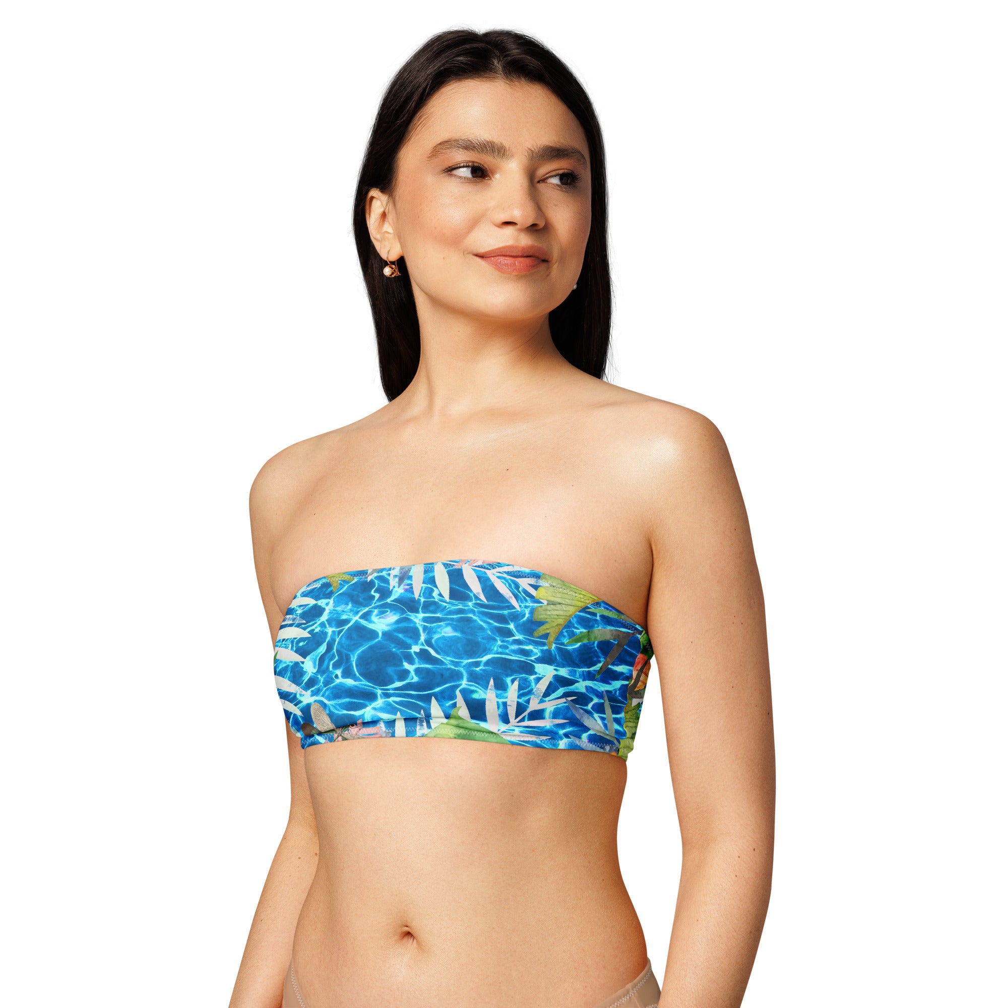 avant - Island Vibes – Haut de maillot de bain bandeau recyclé UPF 50+ Couleurs Lagon