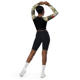 dos & shorty - Crop Top Lycra Femme Manche Longue Recyclé SPF50 Marron Sable Coquillage - Couleurs Lagon