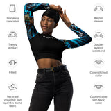 caracteristiques - Crop Top Lycra Femme Manche Longue Recyclé SPF50 Béniter Bleu - Couleurs Lagon