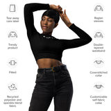 caracteristiques - Crop Top Lycra Femme Manche Longue Recyclé SPF50 Noir - Couleurs Lagon
