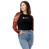 avant jean - Crop Top Lycra Femme Manche Longue Recyclé SPF50 Gorgone Rouge - Couleurs Lagon