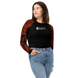 avant jean - Crop Top Lycra Femme Manche Longue Recyclé SPF50 Gorgone Rouge 2 - Couleurs Lagon