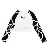 avant a plat - Lycra MITI Crop Top Femme Caraco Recyclé UV50 Nautile Noir Ed Spe - Couleurs Lagon