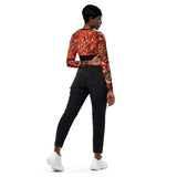 dos jeans - Lycra MITI Crop Top Femme Caraco Recyclé UV50 Gorgone Rouge - Couleurs Lagon