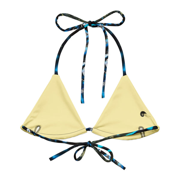 interieur - Haut de bikini éco-responsable rembourré UPF50+ banane Bénitier bleu 2