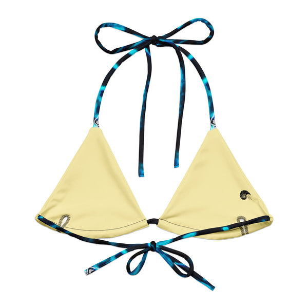 interieur banane - Haut de bikini éco-responsable rembourré UPF50+ banane Bénitier bleu 3 - Couleurs Lagon