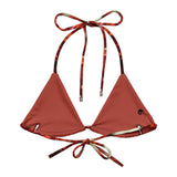 interieur à plat - Haut de bikini éco-responsable rembourré UPF50+ Gorgone Rouge Dragon Fish - Couleurs Lagon