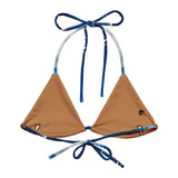 interieur doublé couleur - Haut de bikini éco-responsable rembourré UPF50+ Bleu Marine Meduse - Couleurs Lagon