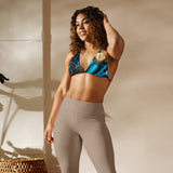 avant & legging - Haut de bikini éco-responsable rembourré UPF50+ banane Bénitier bleu 2