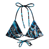 avant exterieur - Haut de bikini éco-responsable rembourré UPF50+ banane Bénitier bleu 3 - Couleurs Lagon