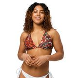 avant - Haut de bikini éco-responsable rembourré UPF50+ Gorgone Rouge Nautile - Couleurs Lagon