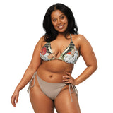 avant grande taille - Haut de bikini éco-responsable rembourré UPF50+ Sable Coquillage Marron - Couleurs Lagon