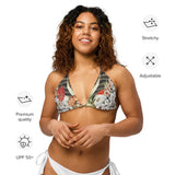 caracteristiques - Haut de bikini éco-responsable rembourré UPF50+ Sable Coquillage Marron - Couleurs Lagon