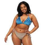 avant grande taille - Haut de bikini éco-responsable rembourré UPF50+ Bleu Marine Meduse - Couleurs Lagon