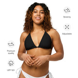 caracteristiques - Haut de bikini éco-responsable rembourré UPF50+ Noir - Couleurs Lagon
