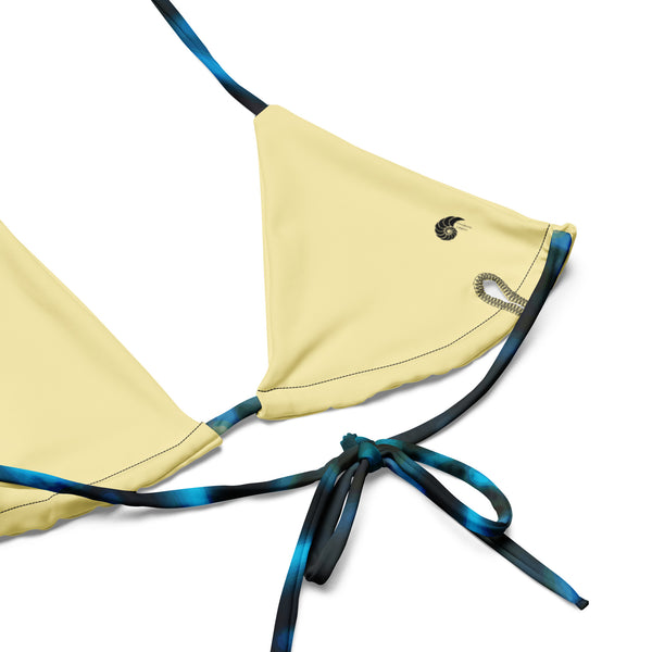 intérieur - Haut de bikini éco-responsable rembourré UPF50+ banane Bénitier bleu - Couleurs Lagon