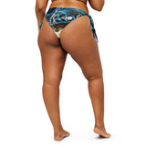 dos grande taille - Bas de Bikini String Doublé Banane Recyclé UPF50+ Bénitier Bleu - Couleurs Lagon