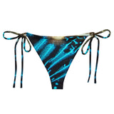dos a plat -Bas de Bikini String Doublé Banane Recyclé UPF50+ Bénitier Bleu 2 - Couleurs Lagon