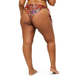 dos grande taille - Bas de Bikini String Doublé Rouge Recyclé UPF50+ Gorgone Dragon Fish - Couleurs Lagon