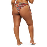dos grande taille - Bas de Bikini String Doublé Rouge Recyclé UPF50+ Gorgone Nautilus - Couleurs Lagon